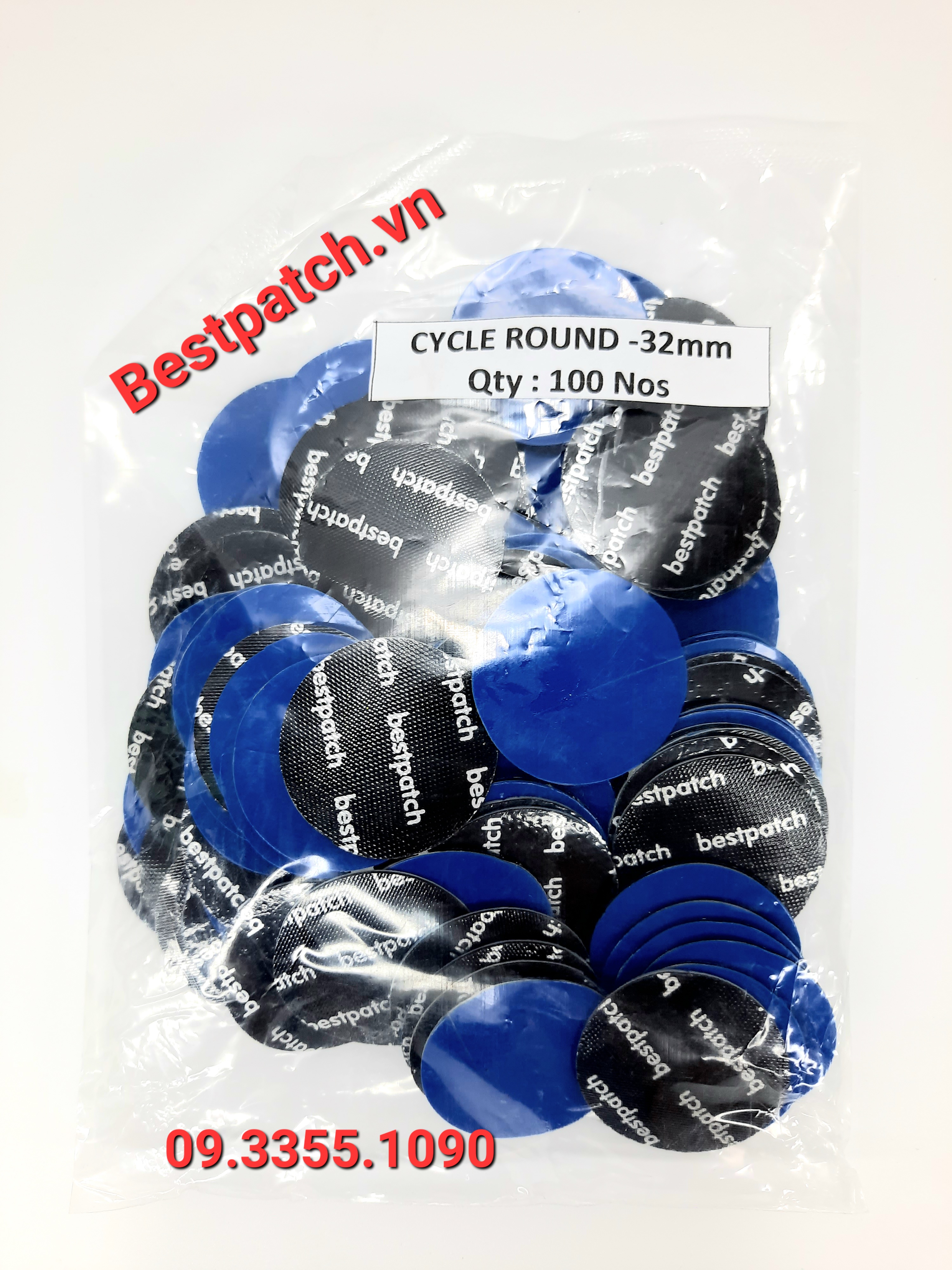 Miếng vá săm xe máy bịch 100 miếng CYCLE 32mm