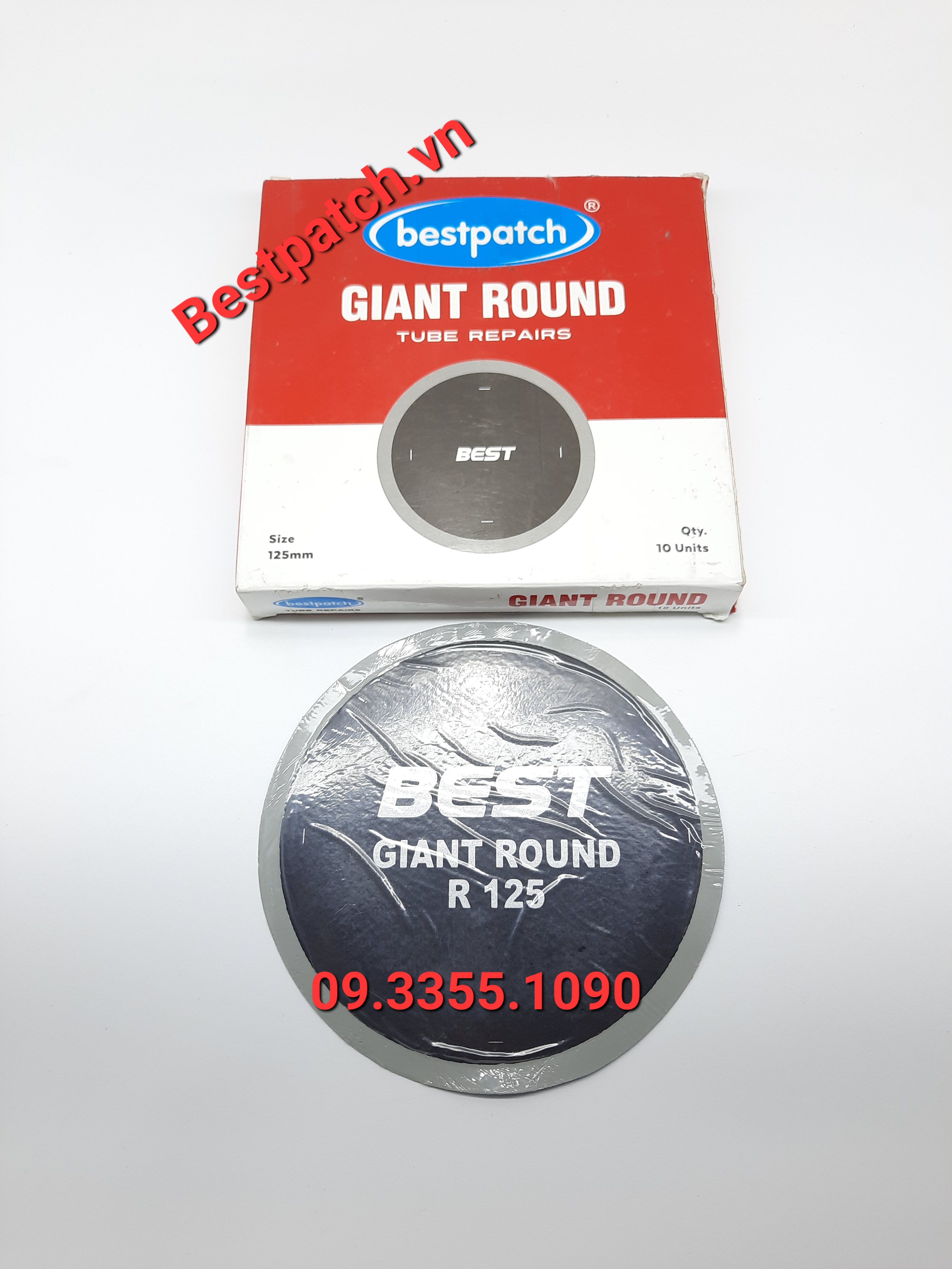 Miếng vá săm hộp 10 miếng GIANT ROUND ( Size: 125mm)